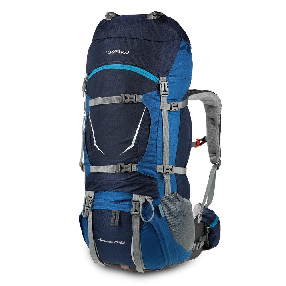 TOMSHOO Backpack 70+5L Outdoor Sport Water-resistant Internal Frame Backpack Backpacking Trekking Bag with Rain Cover for Climbing Camping Hiking Travel Mountaineering