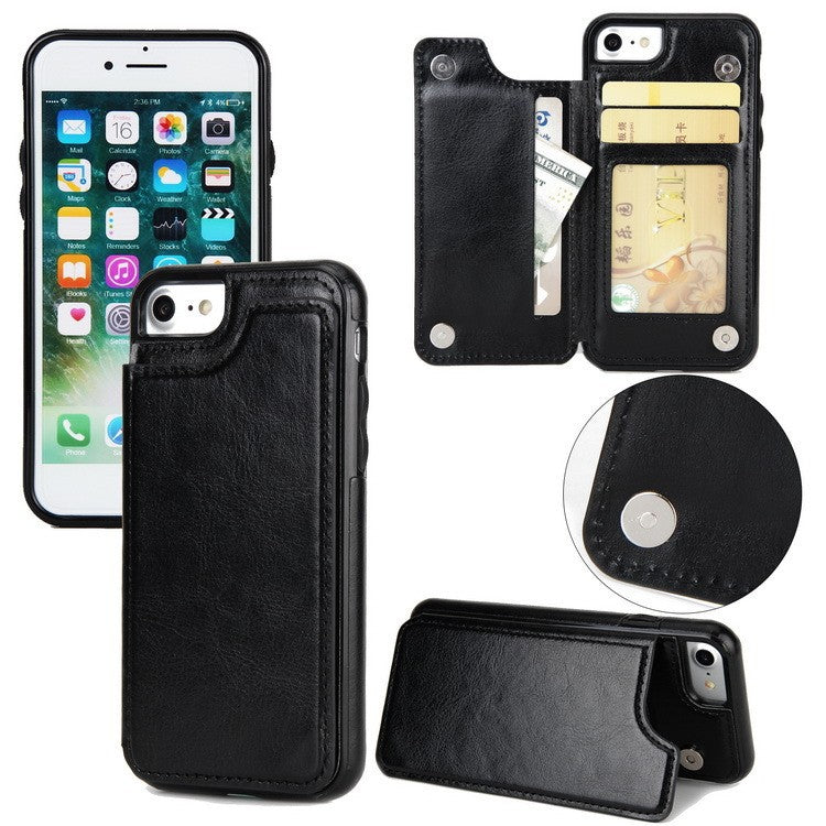 Retro PU Leather Case For iPhone X 6 6s 7 8 Plus XS 5S SE Multi Card Holders Phone Cases For iPhone XS Max XR 10 Samsung NoteS9 S7 S8 Note8 Cover